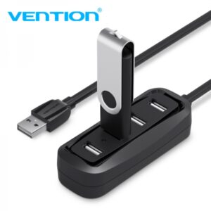 vention hub 4 en 1 usb2.0 a 4xusb2.0 0.5m color negro