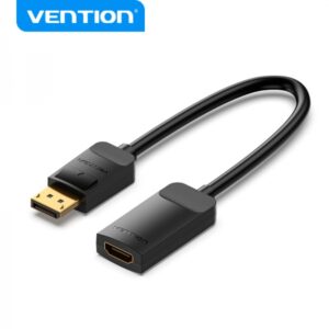 vention conversor dp macho a hdmi hembra 4k 60hz 0.15m color negro
