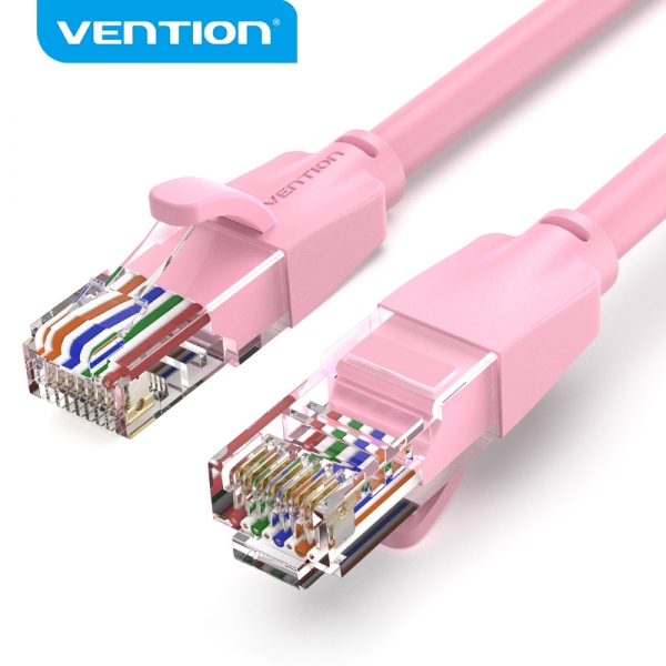 vention cable de red rj45 utp cat.6 1m color rosa
