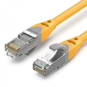 vention cable de red sftp rj45 cat.6a 0.5m color amarillo