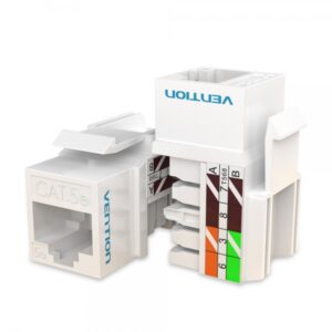 vention conector de red utp rj45 cat.6 blanco y negro