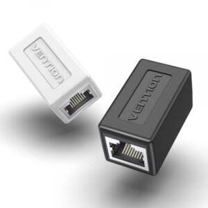 vention pack de 5 adaptadores conector rj45 cat.6 ftp hembra a hembra color negro