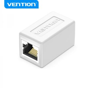 vention adaptador conector rj45 cat6 ftp hembra a hembra color blanco