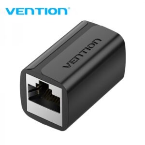 vention adaptador conector rj45 cat7 ftp hembra a hembra color negro