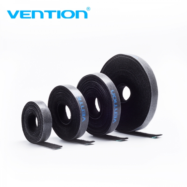 vention tira organizadora de cables 2m color negro