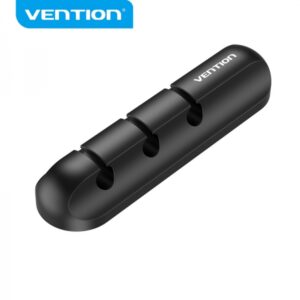 vention organizador de cables en espiral 5 puertos color negro