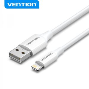 vention cable usb macho a lightning macho 3a 1m color blanco