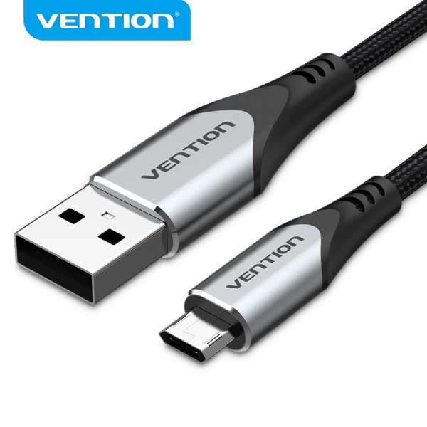 vention cable usb 2.0 macho a microusb macho 0.5m 3a 480mbps color negro
