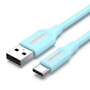 vention cable usb a macho a usb c macho 1m 3a 60w 480mbps color azul