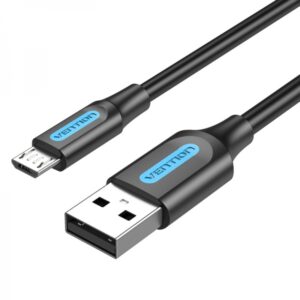 vention cable usb 2.0 macho a microusb macho 3m 3a 60w 480mbps color negro