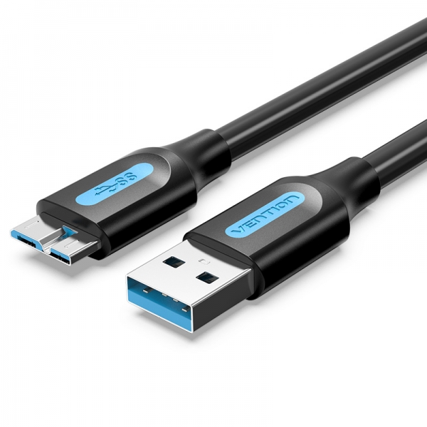 vention cable usb 3.0 macho a microusb macho 1m 2a 10w 5gbps color negro