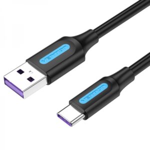 vention cable usb 2.0 macho a usb c macho 2m 5a 100w 480mbps color negro
