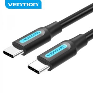 vention cable usb c macho a usb c macho 1m 3a pd60w color negro