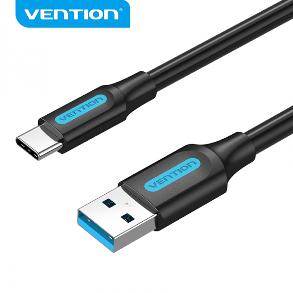 vention cable usb a 3.0 macho a usb c macho 3a 60w 5gbps 0.25m color negro