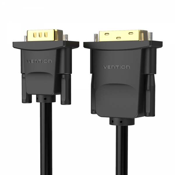 vention conversor dvi macho a vga macho 1.5m color negro