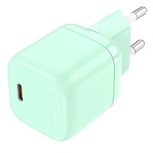 vention cargador de pared gan usb c 30w 3a carga rapida color verde