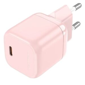 vention cargador de pared gan usb c 30w 3a carga rapida color rosa