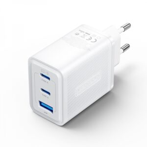 vention cargador de pared gan 3 puertos usb (c + c + a) (65w/65w/30w) eu color negro
