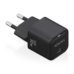 aisens cargador gan usb c 30w alta eficiencia energetica diseño elegante y moderno tecnologia ai para carga rapida multiples protecciones de seguridad