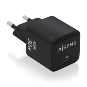 aisens cargador gan usb c 30w alta eficiencia energetica diseño elegante y moderno tecnologia ai para carga rapida