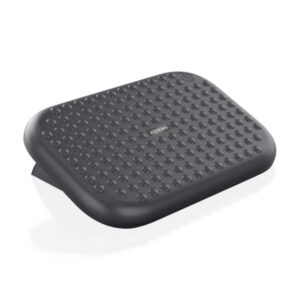 aisens reposapies ergonomico con inclinacion ajustable base antideslizante peso max. 20kg material hips resistente color negro