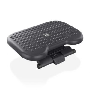 aisens reposapies ergonomico inclinable y ajustable en altura base antideslizante peso max.30kg material hips resistente color negro