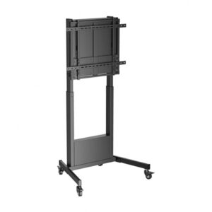 aisens soporte de suelo contrapeso con rueda para monitor/tv de 60” 100” acero de alta resistencia ajuste de altura sin esfuerzo carga maxima 90kg color negro
