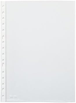 pardo pack de 100 fundas multitaladro a4 transparentes 90 micras acabado piel de naranja refuerzo en blanco