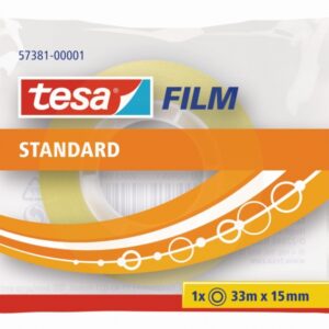 tesa tesafilm standard cinta autoadhesiva transparente 15mmx33m buena adherencia y alta resistencia a la luz uv sin pvc