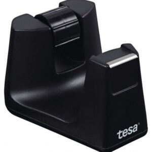 tesa smart easy cut portarrollos de sobremesa para utilizar con una mano cuchilla de sierra ocupa muy poco espacio color negro