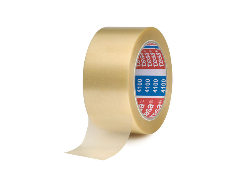 tesa 4100 precinto de embalar resistente 50mm x 66 metros pvc rugoso adhesivo potente transparente