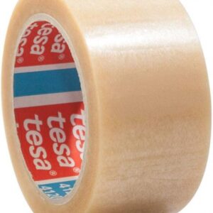 tesa 4120 precinto de embalar standard 50mm x 66 metros fabricado en pvc adhesivo de caucho natural transparente