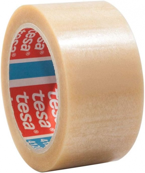 tesa 4120 precinto de embalar standard 50mm x 66 metros fabricado en pvc adhesivo de caucho natural transparente