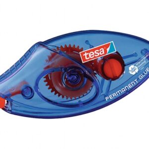 tesa roller ecologo roller de adhesivo permanente 8.4mm x 8.5m adhesivo extrafuerte preciso y duradero fabricado con plastico 100% reciclado carcasa color azul translucido