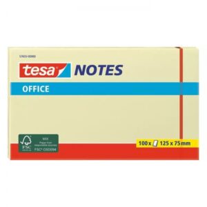 tesa notes bloc de 100 notas adhesivas 125x75mm sin disolventes reposicionables color amarillo