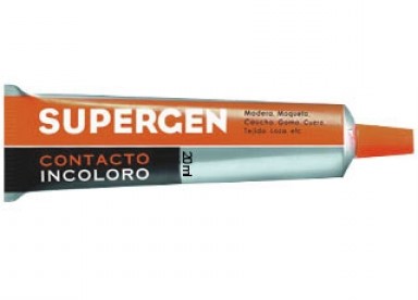 supergen contacto pegamento incoloro 20ml secado rapido no contiene tolueno resistencia al envejecimiento y a los rayos uv