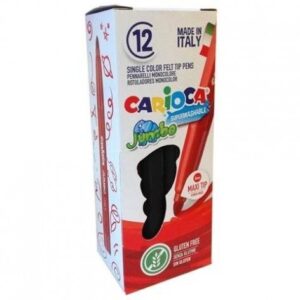 carioca rotulador jumbo monocolor cuerpo octogonal maxi tinta superlavable punta maxi 6mm bloqueada tapa ventilada color negro