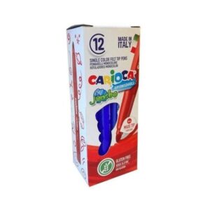 carioca jumbo rotulador cuerpo octogonal maxi tinta superlavable punta maxi 6mm bloqueada tapa ventilada color azul
