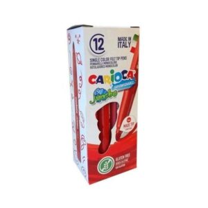 carioca jumbo rotulador cuerpo octogonal maxi tinta superlavable punta maxi 6mm bloqueada tapa ventilada color rojo