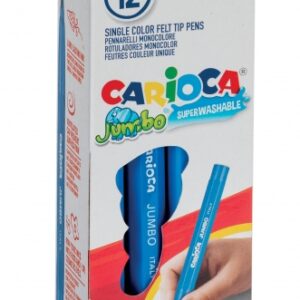 carioca jumbo rotulador cuerpo octogonal maxi tinta superlavable punta maxi 6mm bloqueada tapa ventilada color varios
