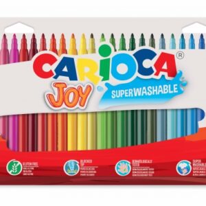 carioca joy superlavable pack de 36 rotuladores punta fina 2.8mm punta bloqueada tapa ventilada colores surtidos