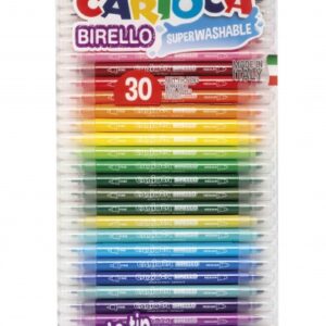 carioca birello pack de 30 rotuladores edicion especial doble punta fina y media tinta superlavable no toxica lavable de la piel y tejidos con agua color varios