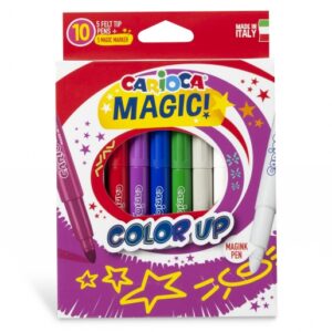 carioca color up pack de 10 rotuladores magicos tinta magica cambia de color punta maxi bloqueada y con tapa ventilada color varios