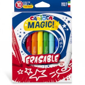 carioca magic markers pack de 10 rotuladores magicos erasable tinta magica cambia de color incluye rotulador magink para borrar punta maxi bloqueada y con tapa ventilada color varios