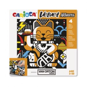 carioca velvet artworks pack de 4 ilustraciones de terciopelo para colorear suave textura desarrolla destreza y creatividad en colaboracion con van orton