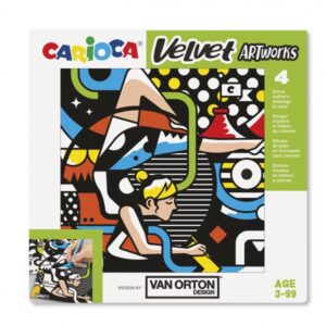 carioca velvet artworks pack de 4 ilustraciones de terciopelo para colorear suave textura desarrolla destreza y creatividad en colaboracion con van orton