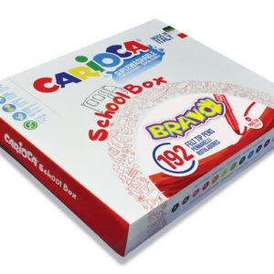 carioca bravo pack de 192 rotuladores punta maxi 6mm bloqueada cuerpo octogonal maxi tinta superlavable tapa ventilada ideal para colegios colores surtidos