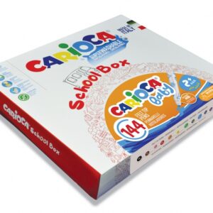 carioca baby marker 2+ school box pack de 144 rotuladores punta redonda y bloqueada cuerpo de gran dimension superlavables dermatologicamente testados colores surtidos
