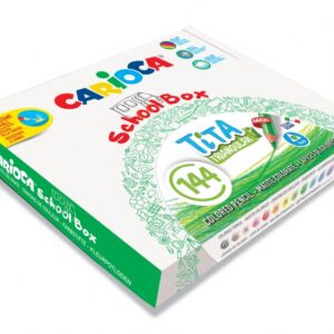 carioca tita pack de 144 lapices triangulares de resina mina Ø 4mm segura y resistente colores brillantes y lavables escritura blanda no se astilla colores surtidos