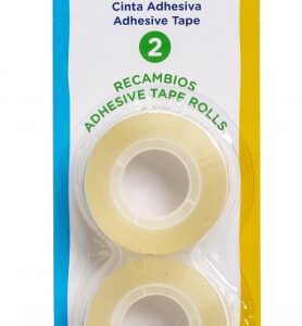 carioca blister pack de 2 cintas adhesivas transparentes no amarillea con el tiempo ideal para papel y carton color transparente